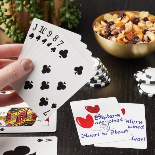 Zussen horen tot hart pokerkaarten (Insitu)
