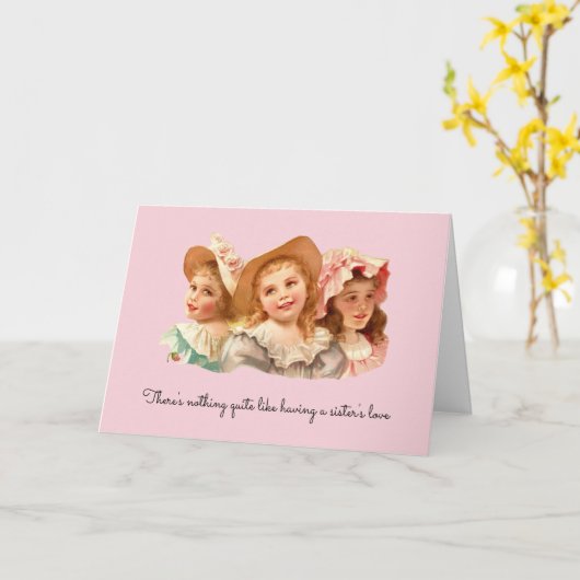  zussen houden van  denken aan je Kaart (Gele Bloem)