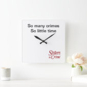 Zussen in misdaad Acrylwandklok Vierkante Klok (Huis)