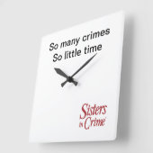 Zussen in misdaad Acrylwandklok Vierkante Klok (Hoek)