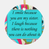 Zussen, kerstversiering keramisch ornament (Voorkant)