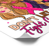 Zussen laten zussen niet alleen kanker bestrijden poster (Hoek)