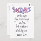 Zussen lijken op sterren briefkaart (Voorkant / Achterkant)