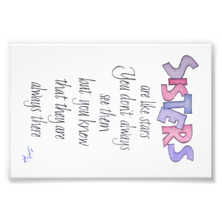 Zussen lijken op sterren foto afdruk