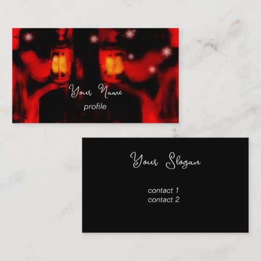 zussen met lamp visitekaartje (Voorkant / Achterkant)