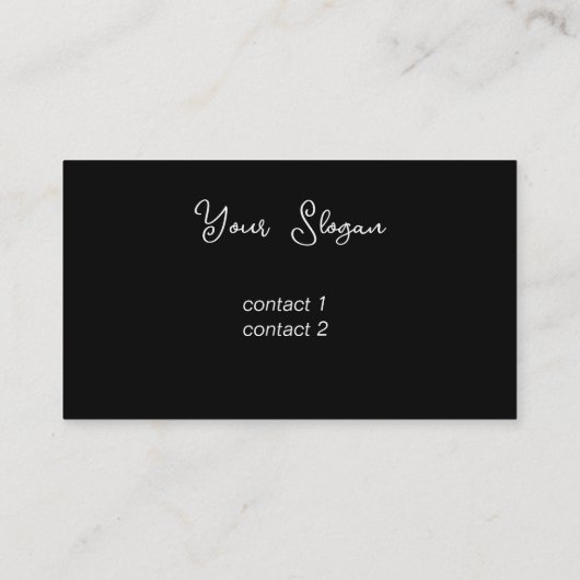 zussen met lamp visitekaartje (Achterkant)