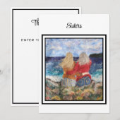 Zussen of elk ander Relatie dat naar de oceaan kij Bedankkaart (Voorkant / Achterkant)