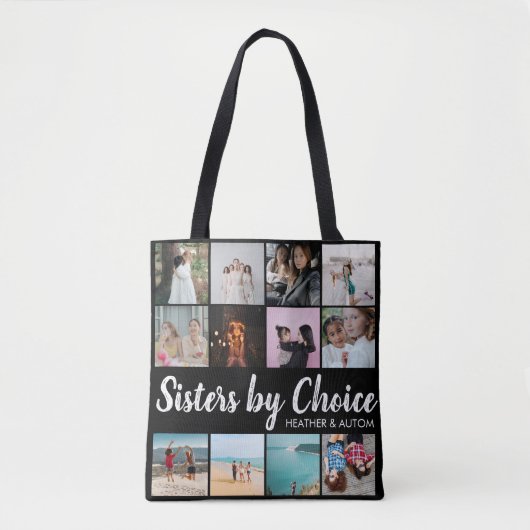 Zussen op keuzefoto Collage Persoonlijk BFF Tote Bag (Voorkant)