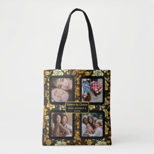 Zussen op keuzefoto Collage Persoonlijk BFF Tote Bag (Voorkant)