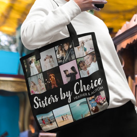 Zussen op keuzefoto Collage Persoonlijk BFF Tote Bag