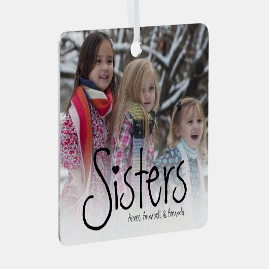Zussen | Persoonlijke foto Metalen Ornament (Voorkant Rechts)