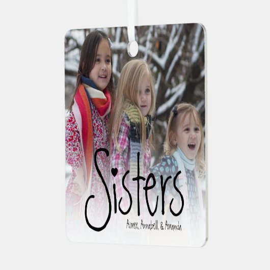 Zussen | Persoonlijke foto Metalen Ornament (Voorkant links)