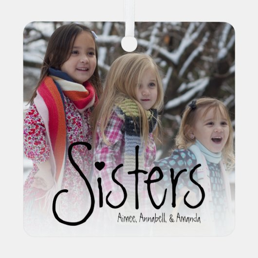 Zussen | Persoonlijke foto Metalen Ornament (Achterkant)