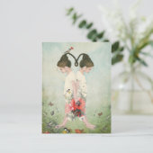 Zussen, tweelingen, fijne kunst briefkaart (Staand voorkant)