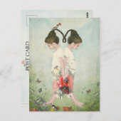 Zussen, tweelingen, fijne kunst briefkaart (Voorkant / Achterkant)