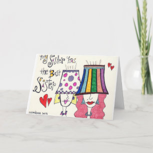 "Zussen" uit mijn hand met geschetste kunst Kaart