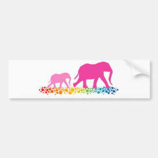 Zussen van olifant Walking Bumpersticker
