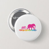 Zussen van olifant Walking Ronde Button 5,7 Cm (Voorkant /achterkant)