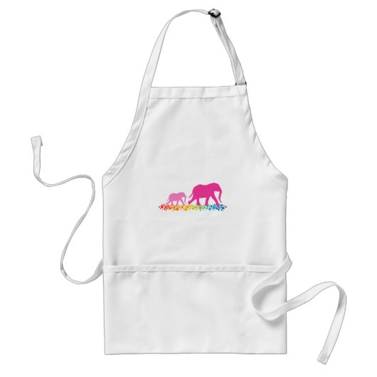 Zussen van olifant Walking Standaard Schort (Voorkant)