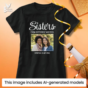 ZUSSEN VAN VERSCHILLENDE PAPA'S Naam Foto Beste vr T-shirt