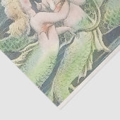  zussen van zeemeermin die zwemmen met goudvis tissuepapier (Detail)