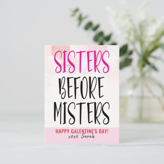 zussen voor de gierdag briefkaart (Staand voorkant)