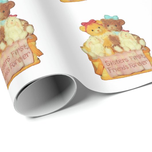 Zussen Vrienden Teddy Bears en Bunnys Cadeaupapier (Rol Hoek)