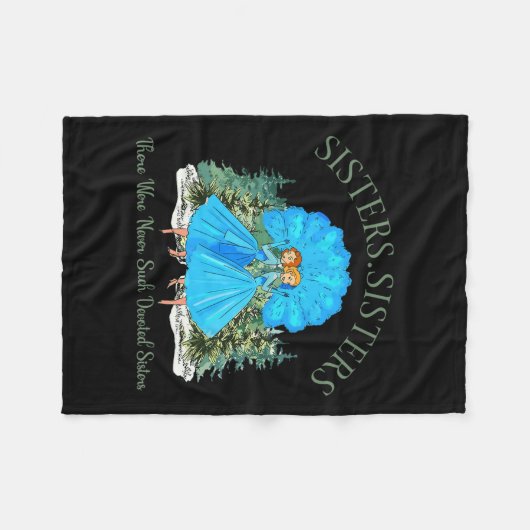 Zussen Witte Kerstfilm 1954 Pyjama Vakantie Fleece Deken (Voorkant (Horizontaal))