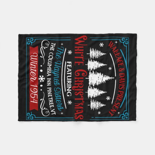 Zussen Witte Kerstfilm 1954 Pyjama Vakantie Fleece Deken (Voorkant (Horizontaal))