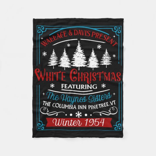 Zussen Witte Kerstfilm 1954 Pyjama Vakantie Fleece Deken (Voorkant)