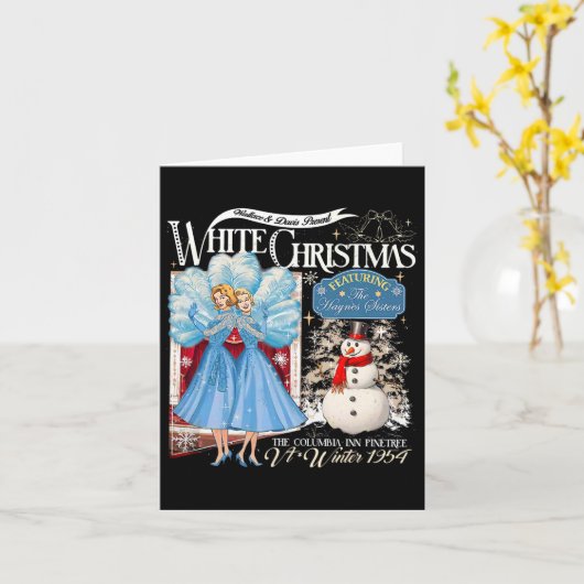 Zussen Witte Kerstfilm 1954 Pyjama Vakantie Kaart (Gele Bloem)