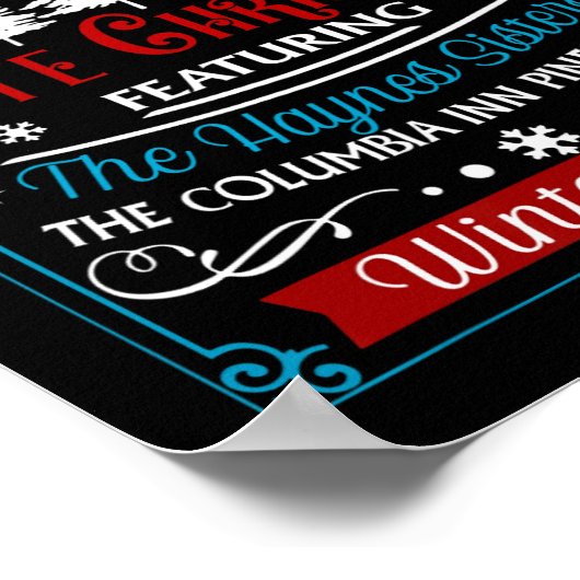 Zussen Witte Kerstfilm 1954 Pyjama Vakantie Poster (Hoek)