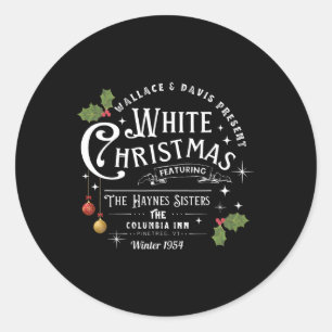 Zussen Witte Kerstfilm 1954 Pyjama Vakantie Ronde Sticker