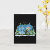 Zussen Witte Kerstfilm 1954 Xmas Snow Pajam Kaart (Gele Bloem)