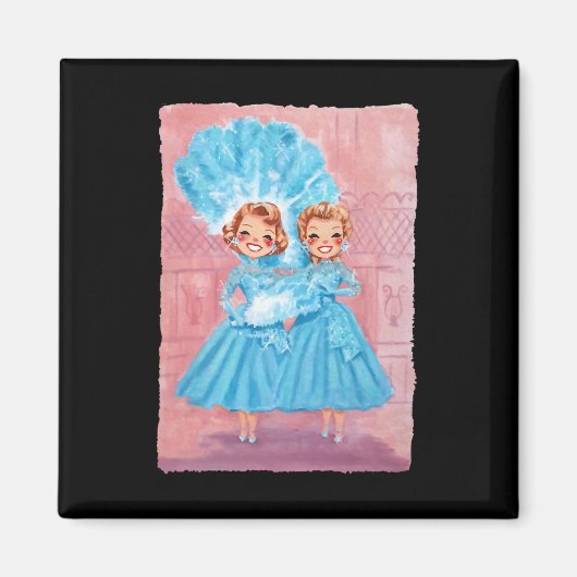 Zussen Witte Kerstfilm 1954 Xmas Snow Pajam Magneet (Voorkant)