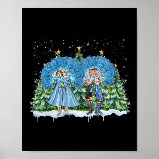 Zussen Witte Kerstfilm 1954 Xmas Snow Pajam Poster (Voorkant)