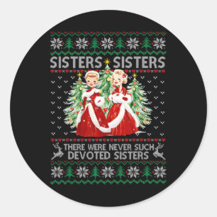 Zussen Witte Kerstfilm Kerstmis Sneeuw Vakantie Pa Ronde Sticker