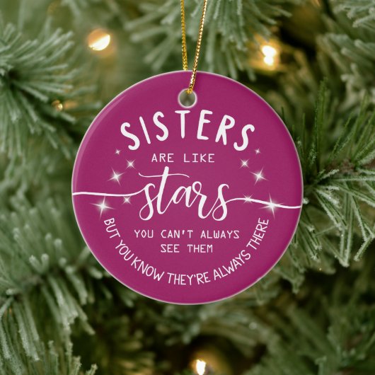 Zussen zijn als sterren sentimentele quote keramisch ornament (Boom)