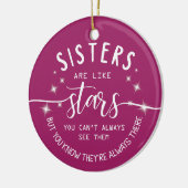 Zussen zijn als sterren sentimentele quote keramisch ornament (Links)