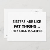 Zussen zijn als vette dijen Briefkaart (Voorkant / Achterkant)