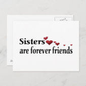 Zussen zijn altijd vrienden briefkaart (Voorkant / Achterkant)