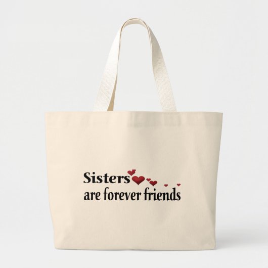 Zussen zijn altijd vrienden grote tote bag (Voorkant)