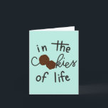 "Zussen zijn de chocoladechips" verjaardagskaart Kaart<br><div class="desc">Op deze gelukkige verjaardagskaart voor een zus staat: "In de koekjes van het leven zijn zussen de chocoladeschilfers Happy Birthday"</div>