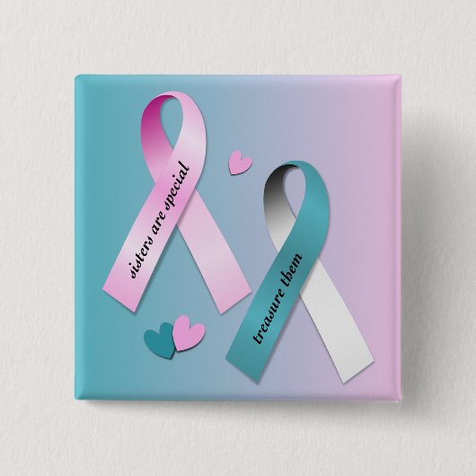 Zussen zijn speciaal vierkante button 5,1 cm (Voorkant)