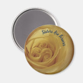 Zussen zijn voor altijd gele rozenfoto's magneet (Voorkant / Achterkant)