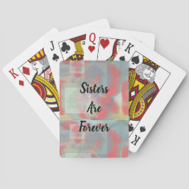 Zussen zijn voor eeuwig pastel artistieke Rozen Pokerkaarten