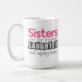 Zussen zijn voor het delen van lachen... koffiemok (Links)