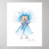 Zussen, zussen kunst van Heather Franse Henry Poster (Voorkant)