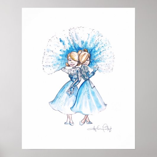 Zussen, zussen kunst van Heather Franse Henry Poster (Voorkant)