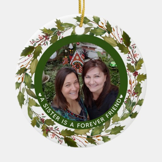 zussen zussen zuster voor eeuwig vriendinnetje ker keramisch ornament (Voorkant)